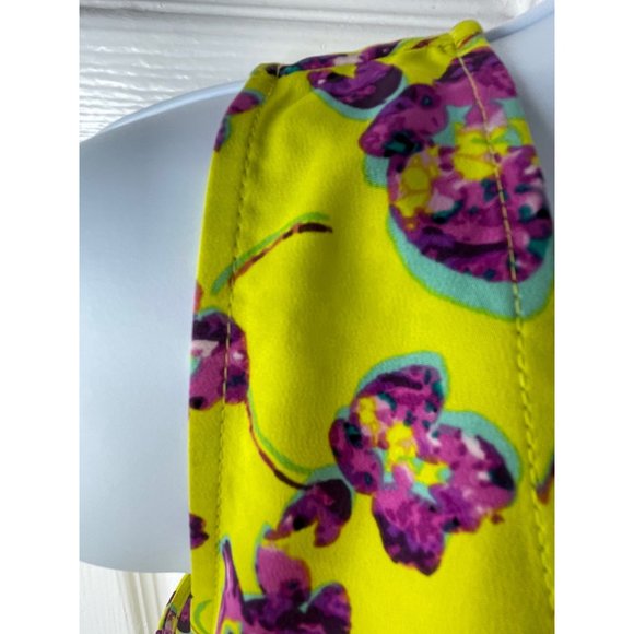 Daisy Fuentes High Low Floral Flowers Print Pattern Spring Sleeveless Dress NWT - Picture 9 of 16